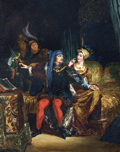 Charles VI and Odette de Champdivers Eugene Delacroix